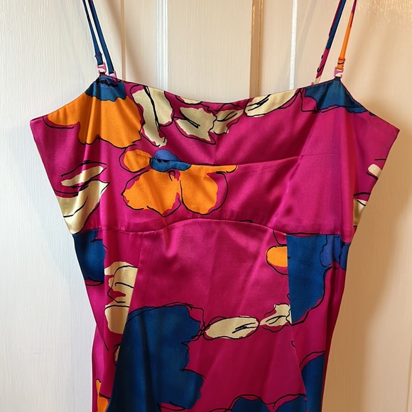 Silk Floral Dress - Picture 2 of 3